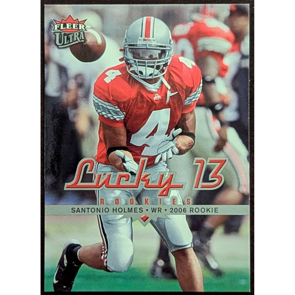 2006 Fleer Ultra Lucky 13 Rookies Target RC Santonio Holmes #209 Ohio State